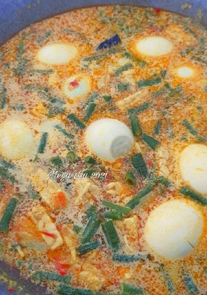 Foto resep Sayur Santan Telur Tempe Kacang Panjang