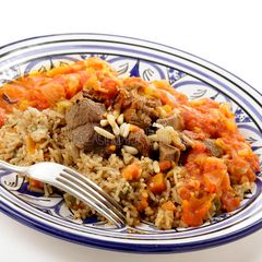 A picture of Beef kabsa.