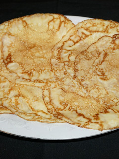 A picture of CREPES OR VERY THIN PANCAKES. JON STYLE.