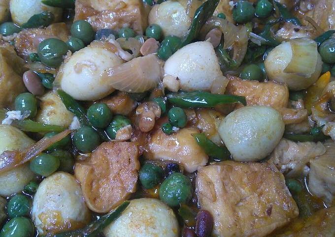 12. Tahu & telur puyuh masak tauco #BikinRamadhanBerkesan