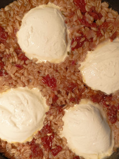Une photo de Risotto de blé à la mozzarella