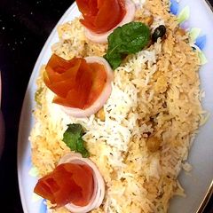 A picture of 3 spices chickpeas rice.(pulao).
