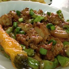 A picture of Pork in Shrimp Paste (Filipino Binagoongan) - Pork with Bagoong.