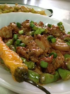 A picture of Pork in Shrimp Paste (Filipino Binagoongan) - Pork with Bagoong.