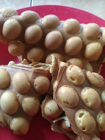 Langkah Gampang Menyiapkan Resep  Egg waffle hongkong yang Bisa Manjain Lidah, Lezat