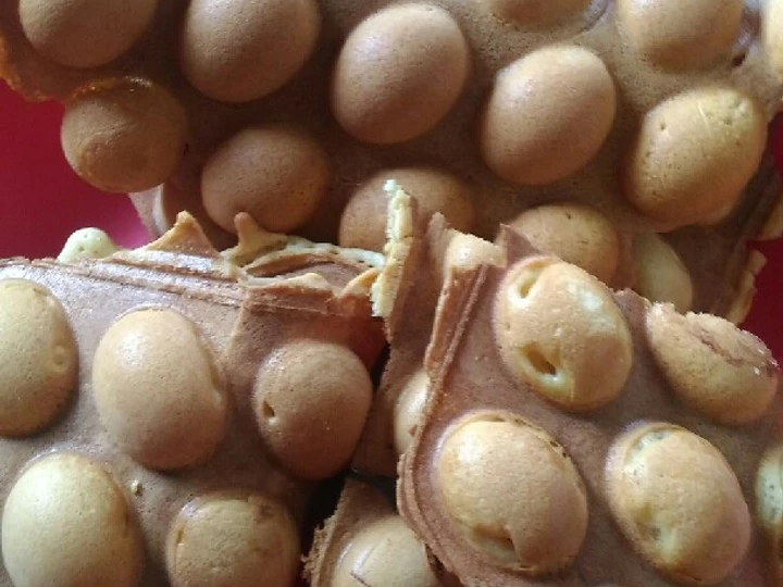 Langkah Gampang Menyiapkan Resep  Egg waffle hongkong yang Bisa Manjain Lidah, Lezat