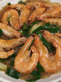 鮮蝦粉絲煲 的食譜成品照片