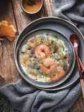 Risotto con Gamberi Pancetta e Zucchine in Vasocottura al Microonde ​