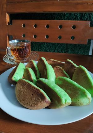 Foto resep Kue pukis pandan