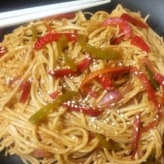 A picture of Spicy sesame noodles.