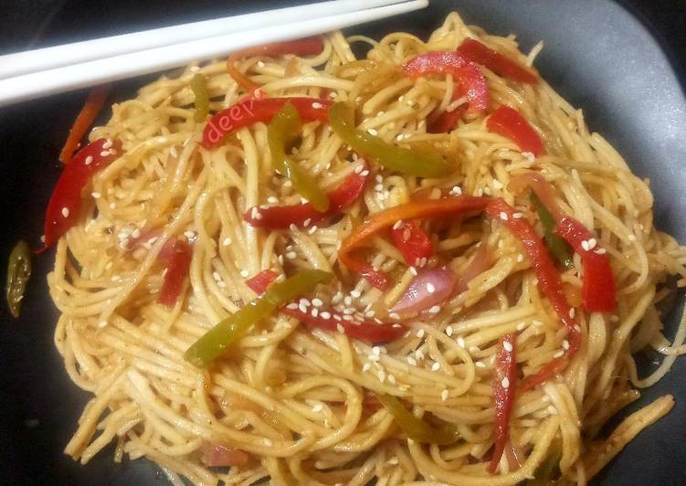 Steps to Prepare Favorite Spicy sesame noodles Cooking Basics for Beginners