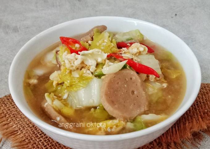 Resep Sawi Putih Bakso Telur Oleh Anggraini Oktora Cookpad