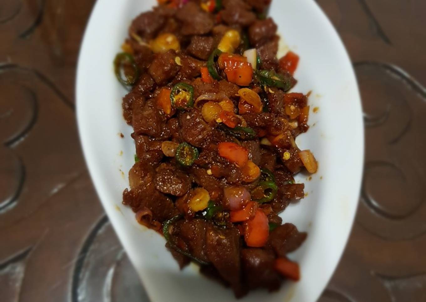 Sate daging sapi goreng