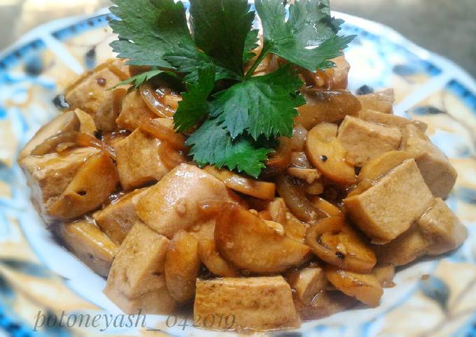 Anti Ribet, Membuat (136).Tahu Jamur Lada Hitam Untuk Pemula