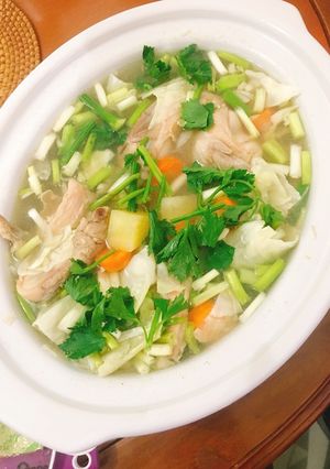 Foto resep Sop Ayam Pejantan bening masak lambat/slow cooker