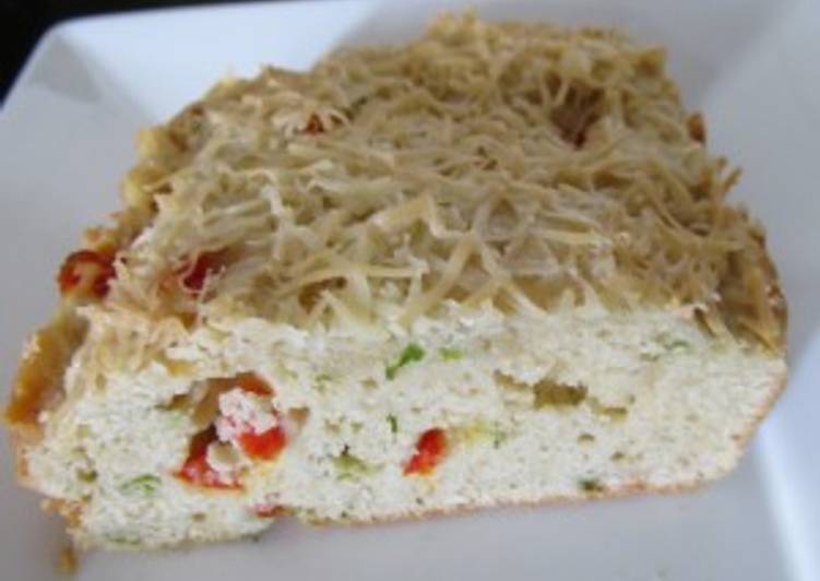 Recipe of Perfect &#34;No Yeast Savoury Tea Bread- with mustard, red bell pepper and coriander