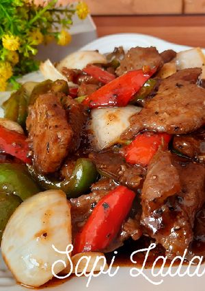 Foto resep Sapi Lada Hitam (Black pepper BEEF)