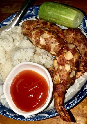 Hình của món Tôm chiên hạnh nhân kavie kitchen.