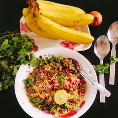 A picture of Moong dal chaat 😋 (Green Grams 😋 chaat).