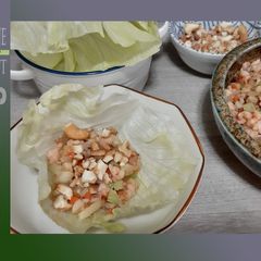 A picture of Minced Shrimp Lettuce Wrap.