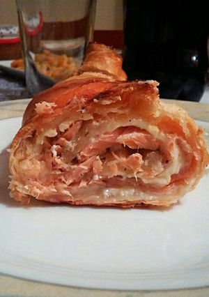Una foto de Rollo de salmón ahumado
