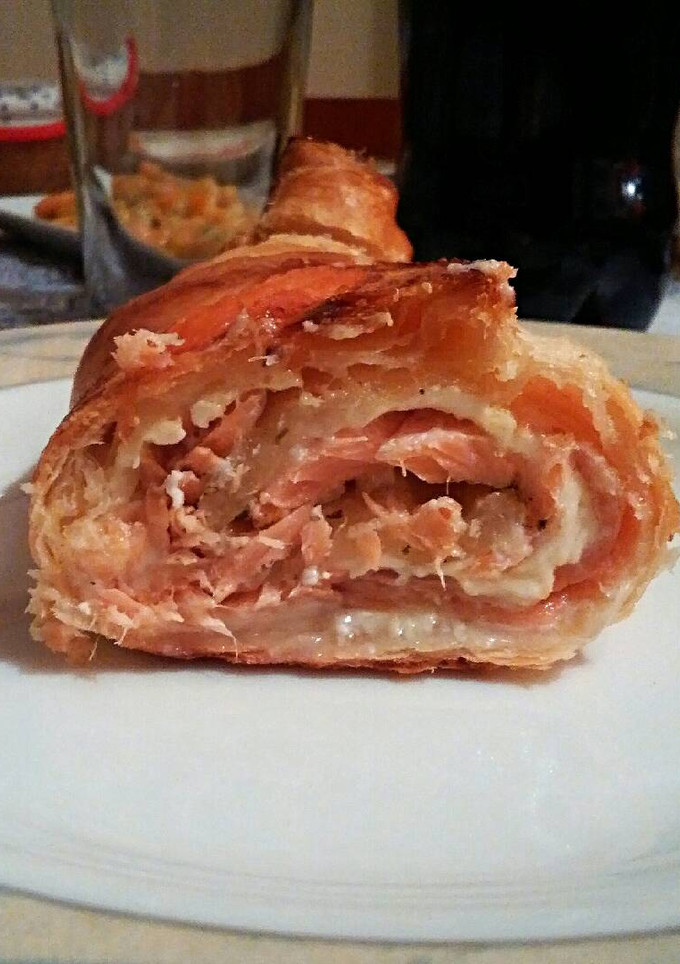 Una foto de Rollo de salmón ahumado