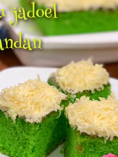 Foto resep Bolu jadoel pandan