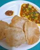 Punjabi Aloo Puri (Delhi Special Road - Side Breakfast) Under 30 Minutes