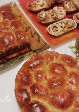 Foto resep Roti Manis Isi Selai Strawberry & Cinnamon Rolls (hanya dgn satu resep) 😃