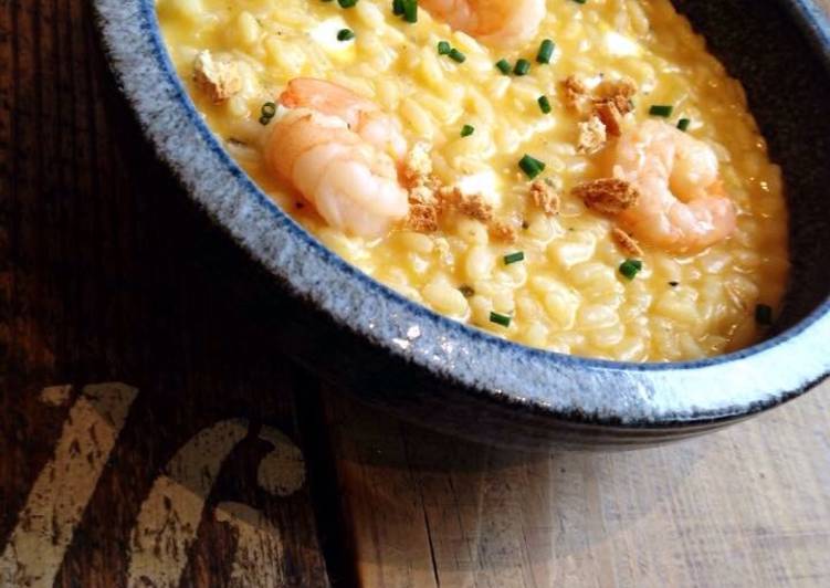 Amaretto di Saronno rice with prawns and butternut squash