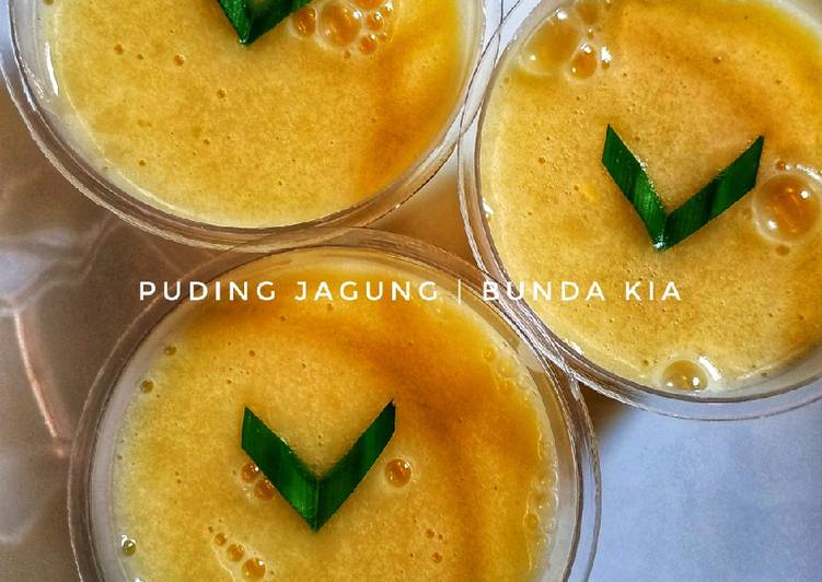 Cara menyajikan Puding Jagung  yang Lezat Sekali