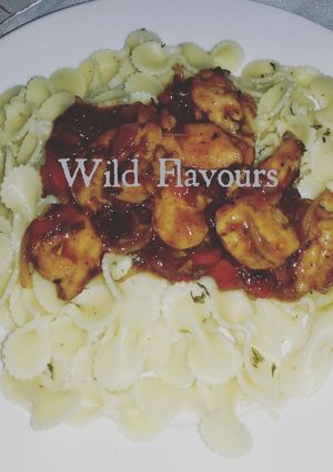 A picture of Chicken cacciatore .
