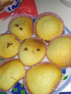 Una foto de Muffins de vainilla y 💙de dulce de leche 🥯🥞