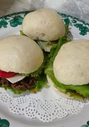Foto resep Bakpao Isi Ayam Kecap (burger bakpao)