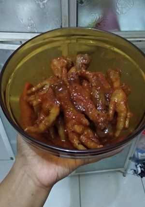 Foto resep Lumpur ceker ayam manis gurih pedas