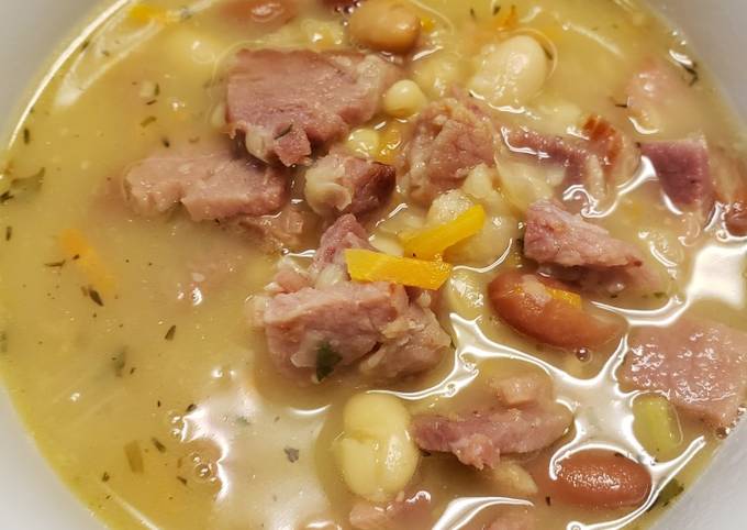 Recipe of Homemade BK&#39;s Ham &amp; 5 Bean Soup