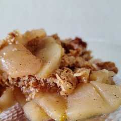 Una foto de Crumble de manzana