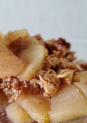 Una foto de Crumble de manzana