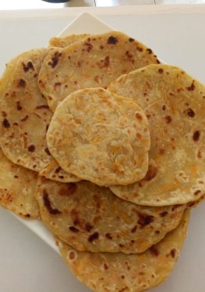 A picture of Carrot chapati.