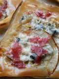 Ciasto filo z serem gorgonzola i gruszką
