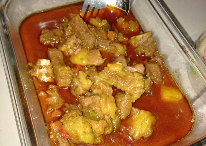 Rendang kambing (tanpa santan)