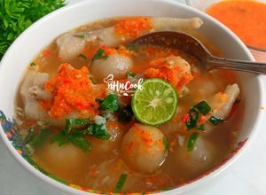 Foto resep Cilok kuah pedas asli garut