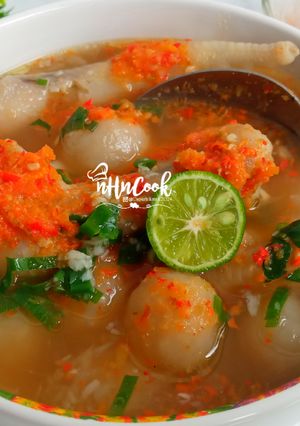 Foto resep Cilok kuah pedas asli garut