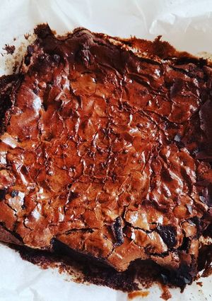 Une photo de Brownie aux noix de pécan caramélisées