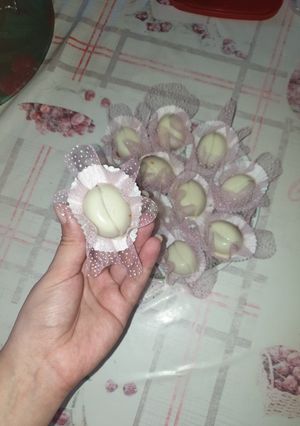 Une photo de Bouchées au chocolat blanc