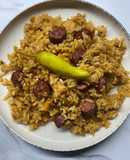 А-ля плов з мисливськими ковбасками