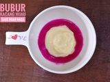 Snack MPASI bubur kacang hijau saos buah naga