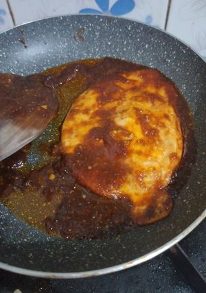 Foto resep Telor Ceplok siram saos