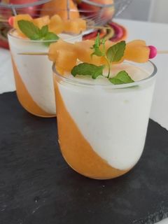 Une photo de Duo melon fromage blanc