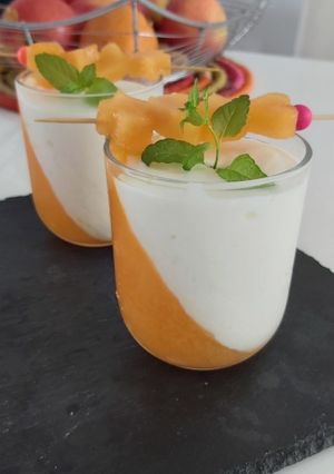 Une photo de Duo melon fromage blanc